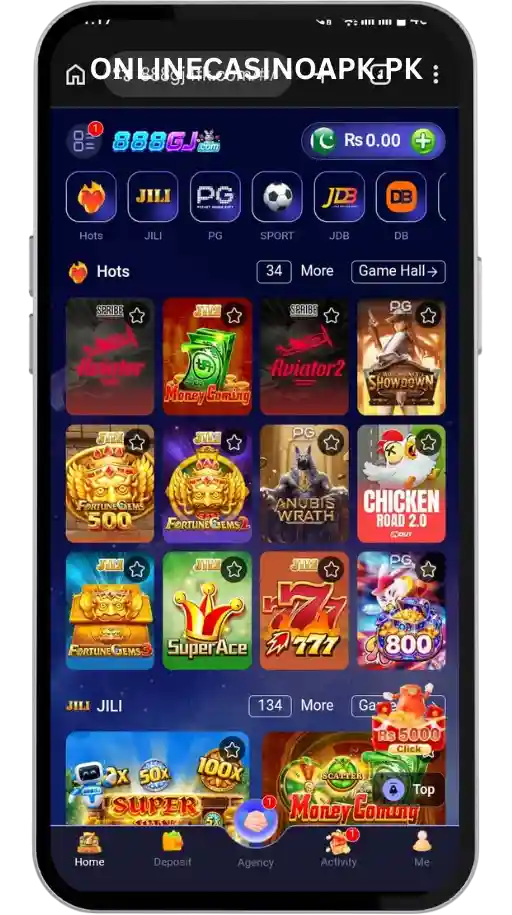 888GJ Game home screen