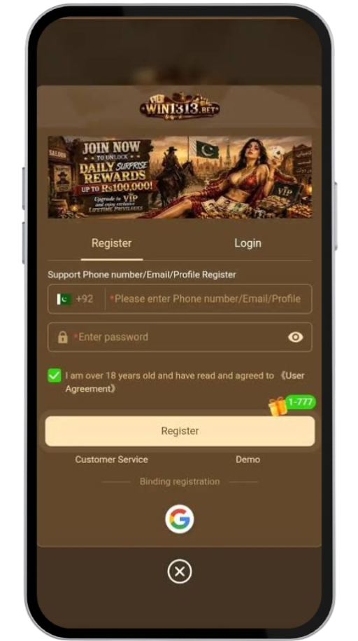 WIN1313 GAME REGISTER