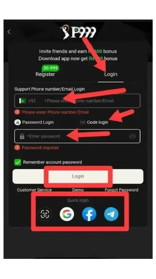 P999 GAME LOGIN
