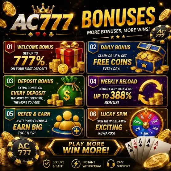 AC777 GAME BONUSES